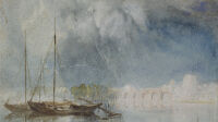 Exposition Sous la Pluie, Musée d'Art de Nantes, William Turner, Pont de Pirmil, Nantes, 1830, © Ashmolean Museum