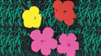 Exposition Andy Warhol, La banque, Musée des cultures et du paysage de Hyères 32_Flowers-Pink-Yellow-Red 1970_MD