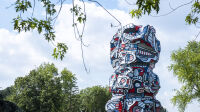 La Tour aux figures de Jean Dubuffet renovee Parc departemental de l?Ile Saint-Germain a Issy-les-Moulineaux juin 2020.